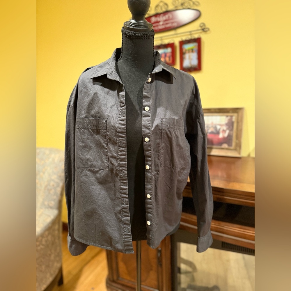 Old Navy Charcoal Button-Up Shirt